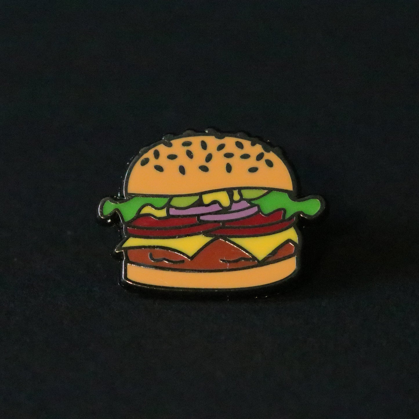 Burger Enamel Pin