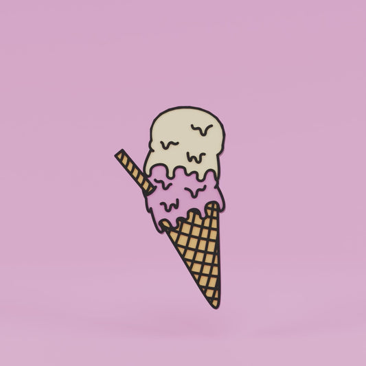 Ice Cream Enamel Pin